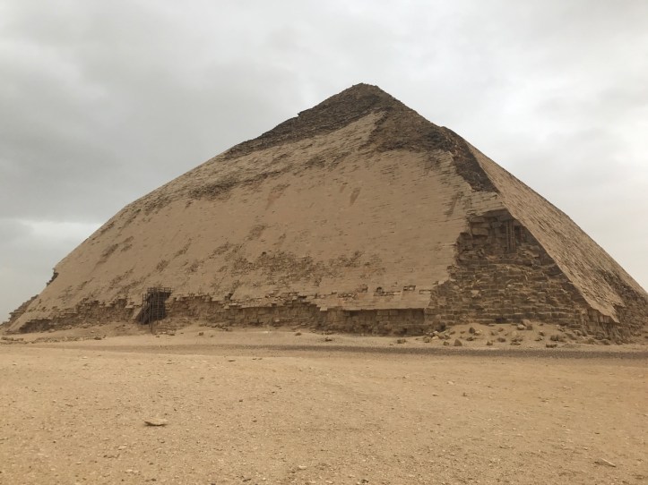 A large pyramid whose angle changes abruptly halfway up